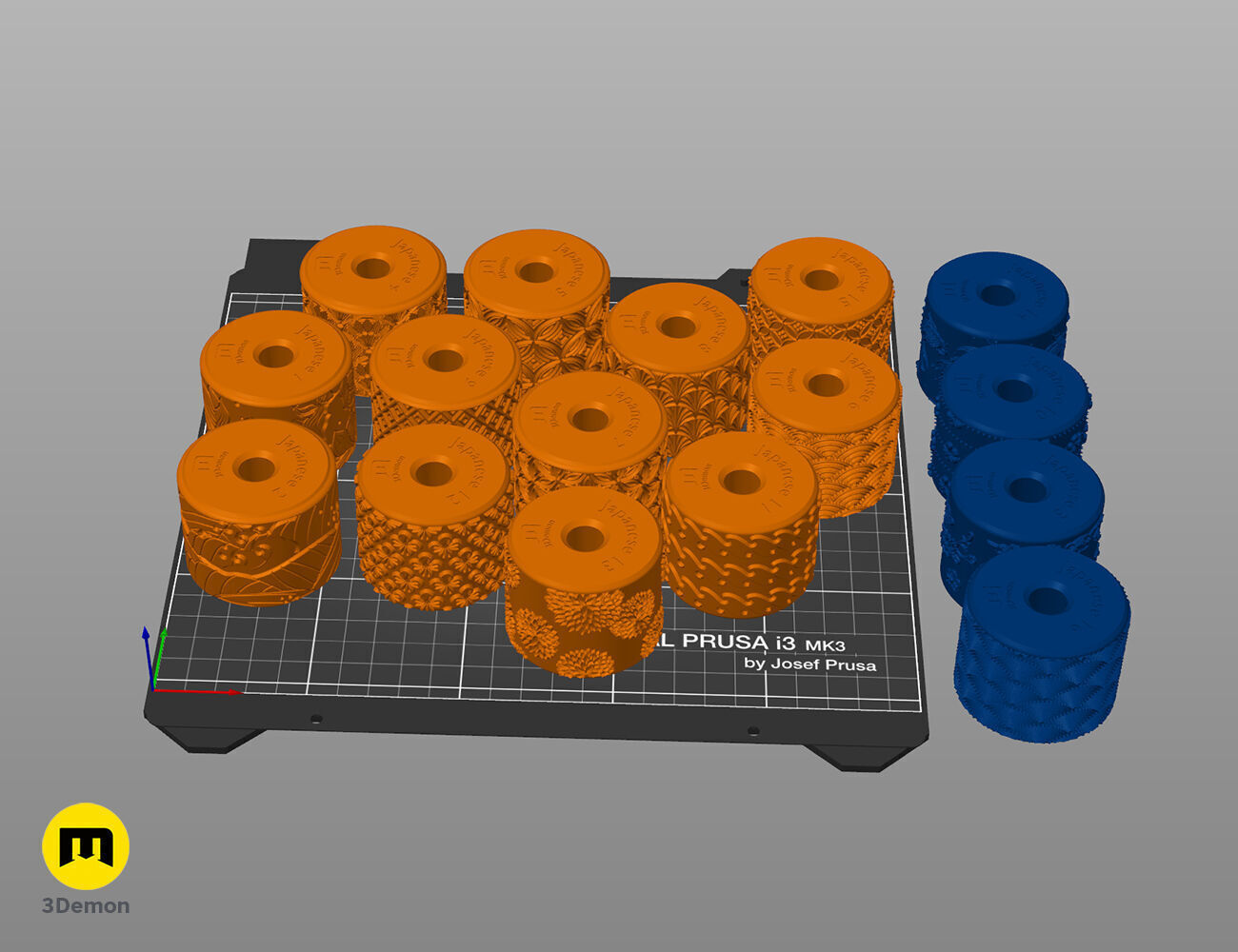 Texture Rollers Japanese Patterns middle 3D print model_5