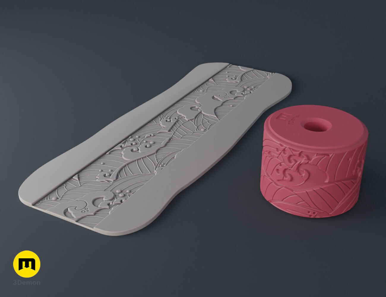 Texture Rollers Japanese Patterns middle 3D print model_8