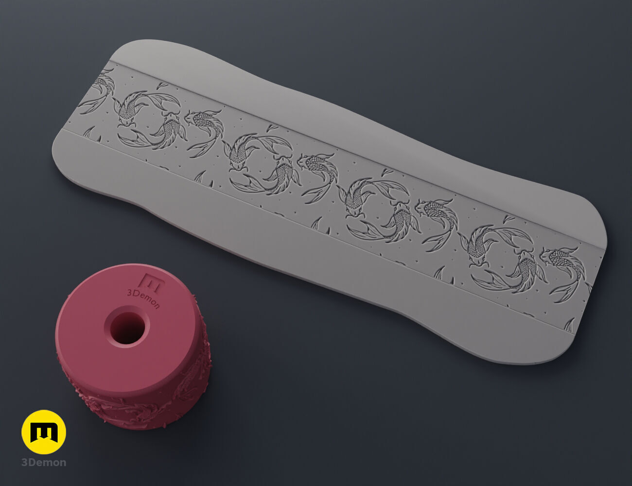 Texture Rollers Japanese Patterns middle 3D print model_19