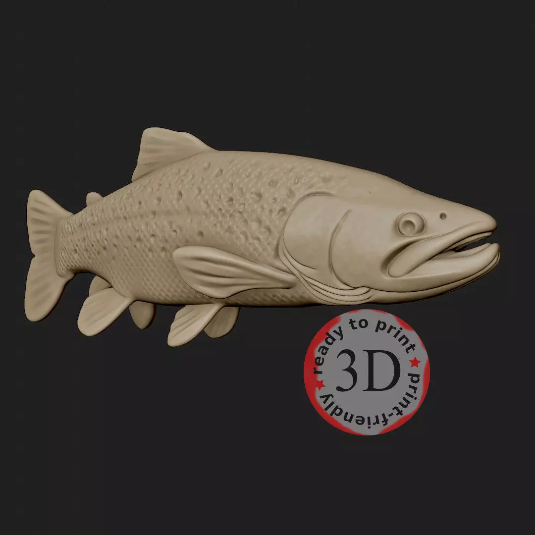 TROUT 3D easy to print 3D print model_0