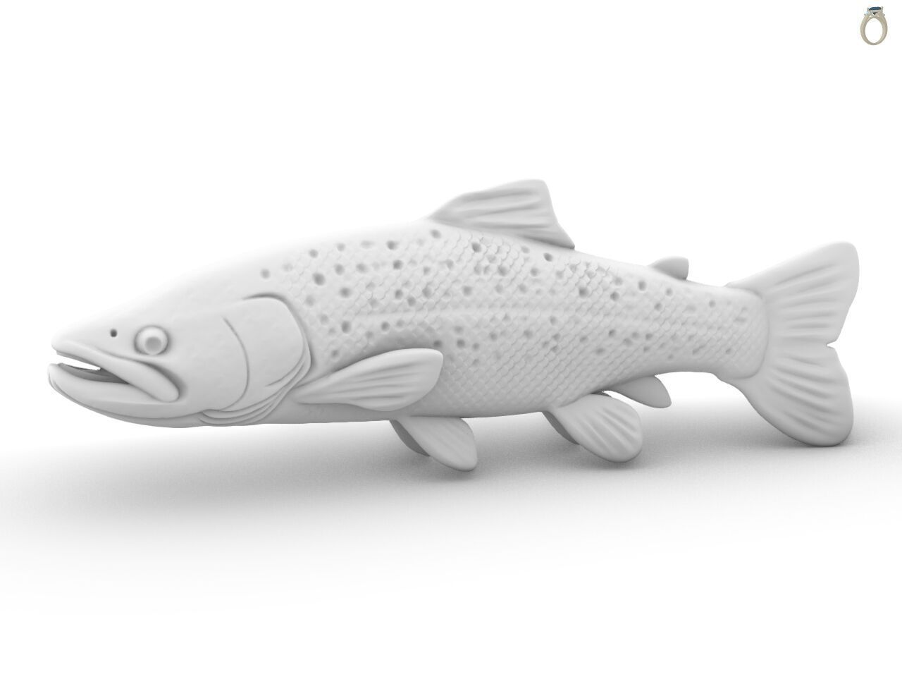 TROUT 3D easy to print 3D print model_6
