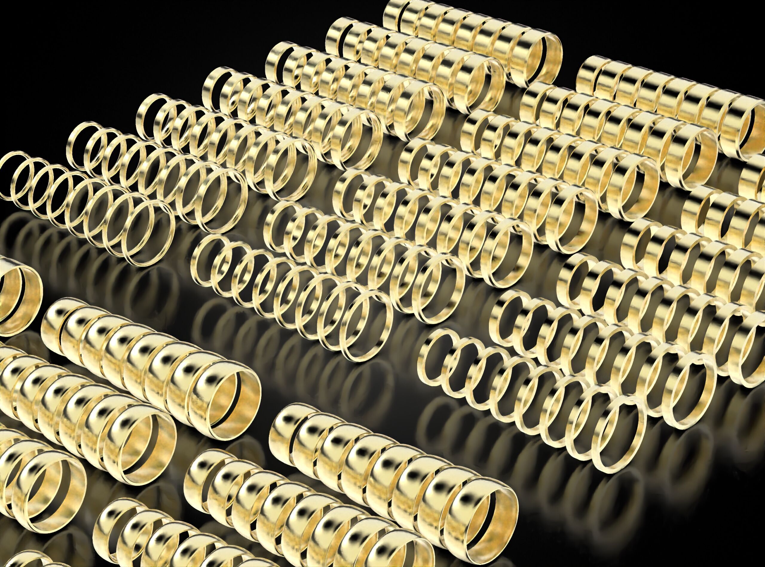 Big pack of wedding rings 802 3D print model_10