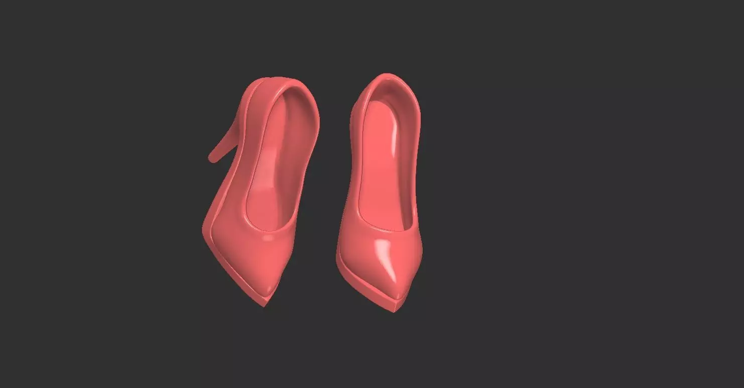High-heeled shoe 3D model v1 3D print model_0