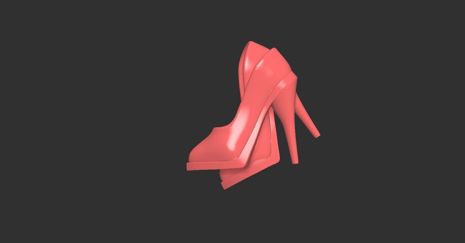 High-heeled shoe 3D model v1 3D print model_2
