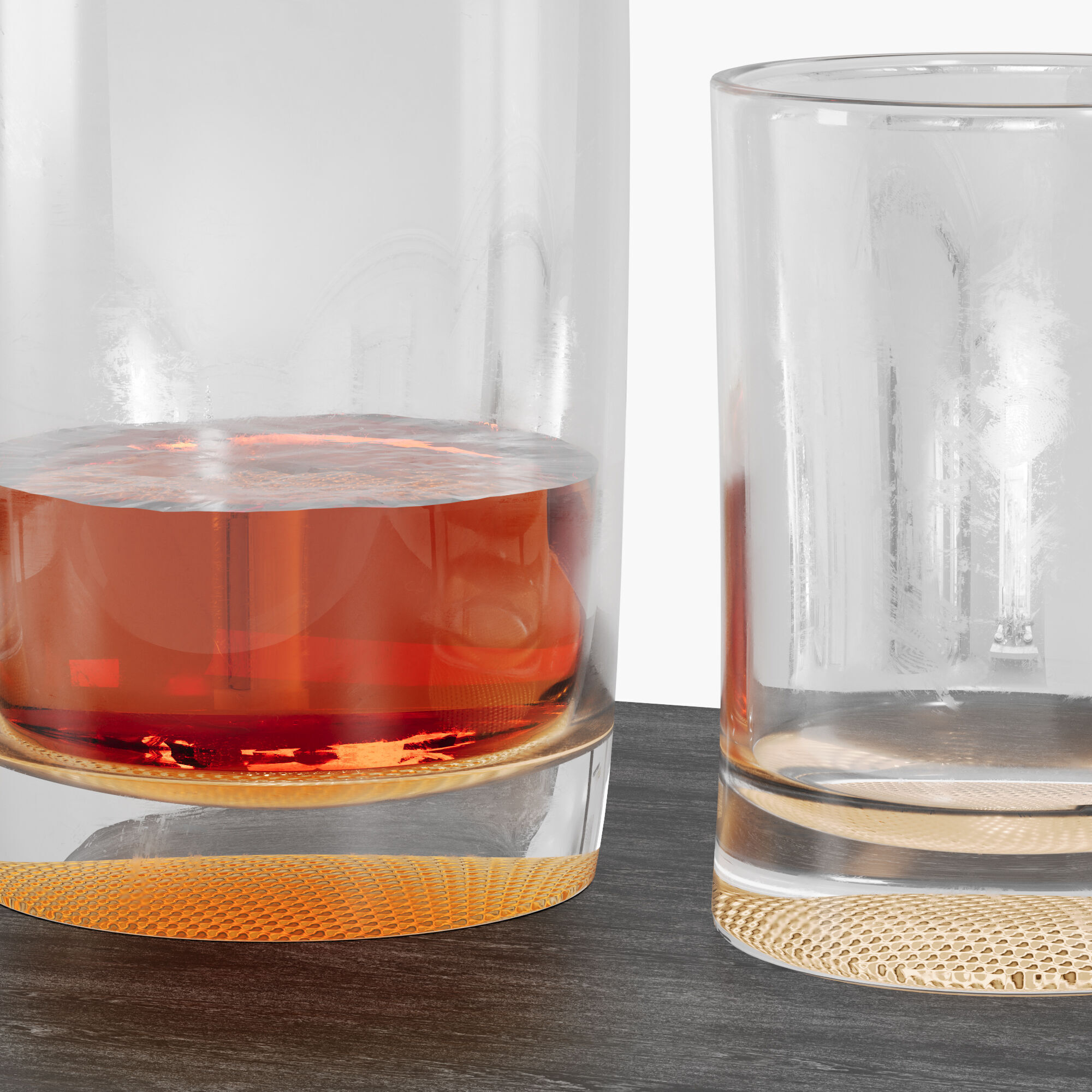 N5 Set whiskey decanter with crystal glass cups 3D model_7