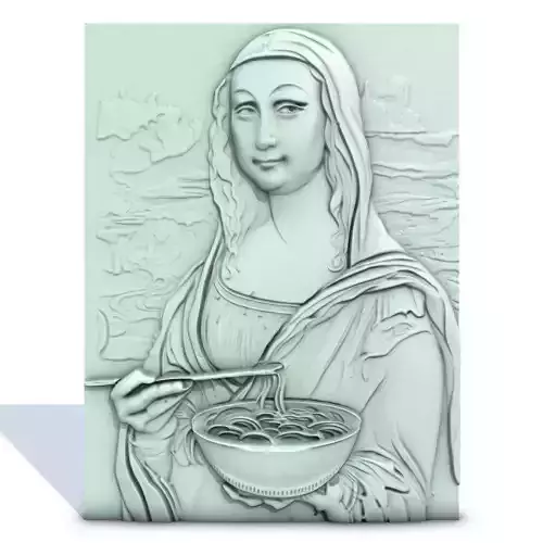 Mona Lisa 3D print model