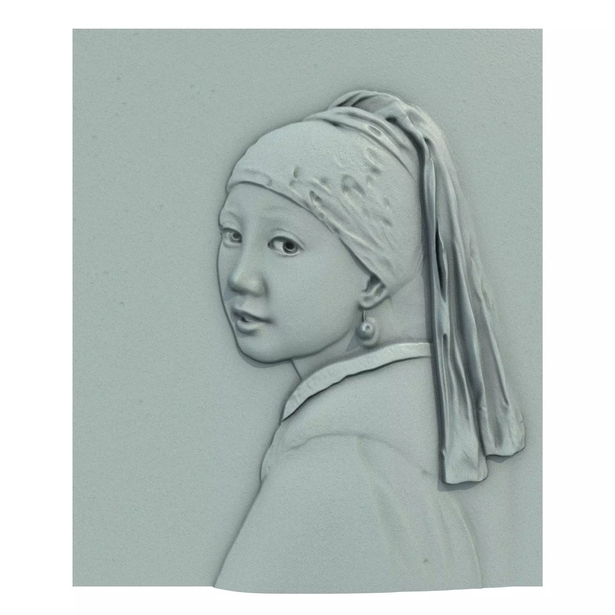 Girl with a Pearl Earring Johannes Vermeer 3D print model