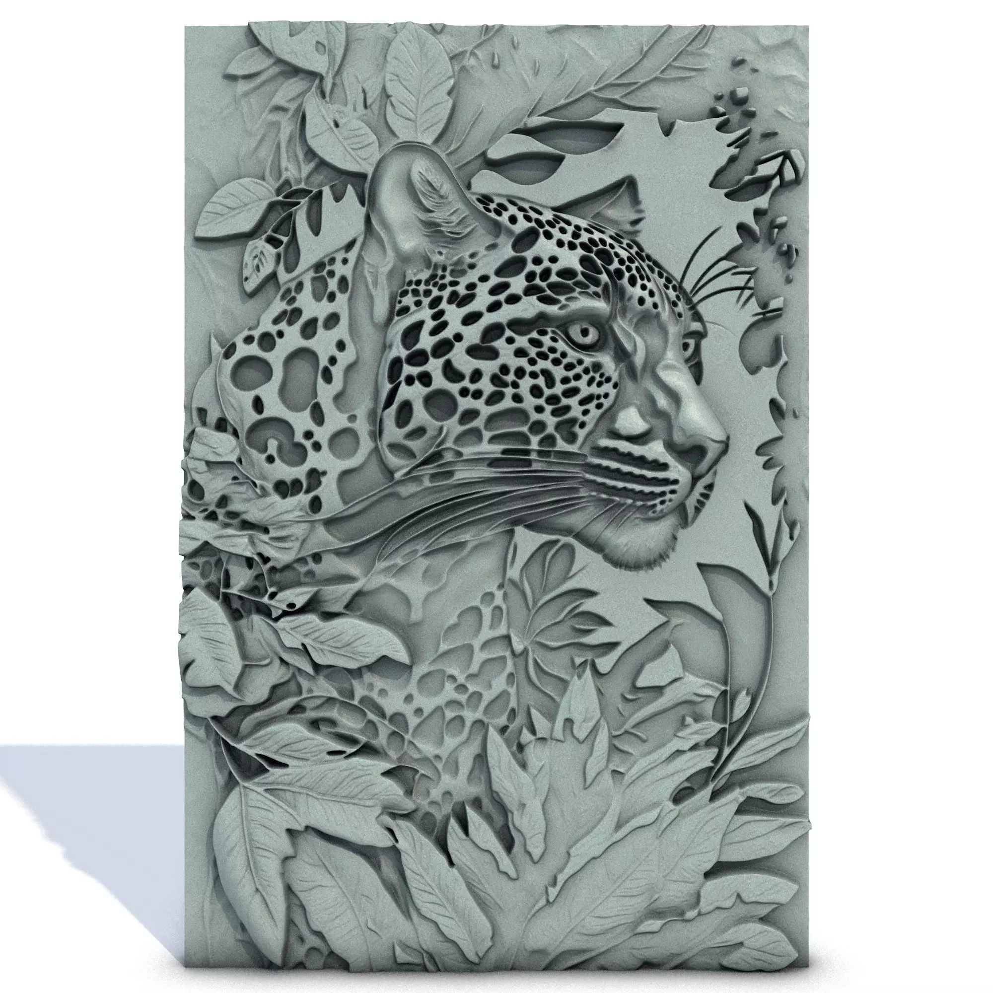 Floral Leopard 3D print model_0