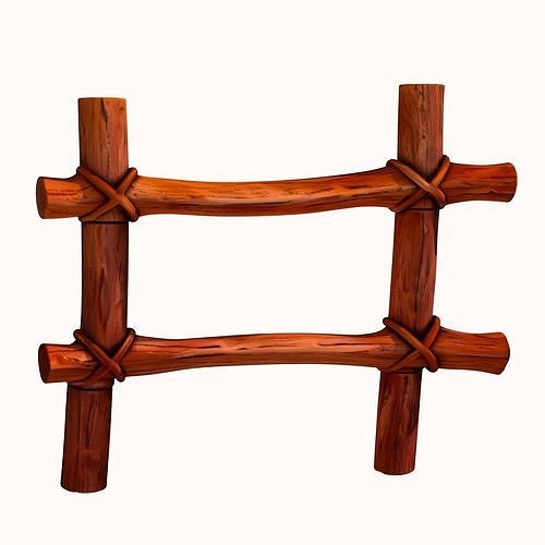 Wooden fence  3D print model