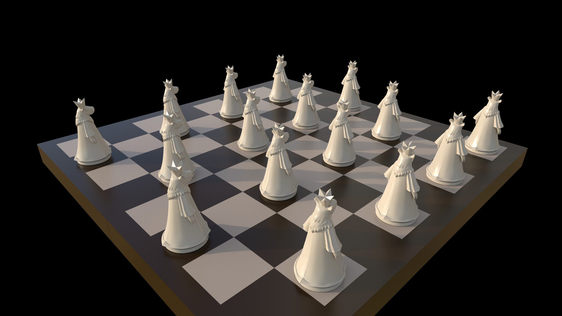 Capybara Queen Chess 3D print model_7