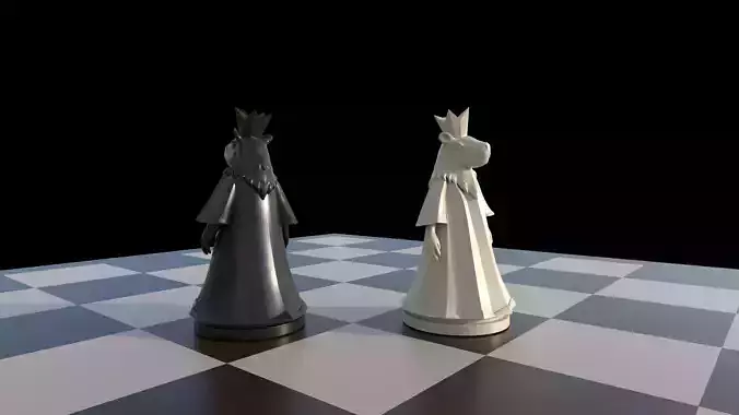 Capybara Queen Chess 3D print model