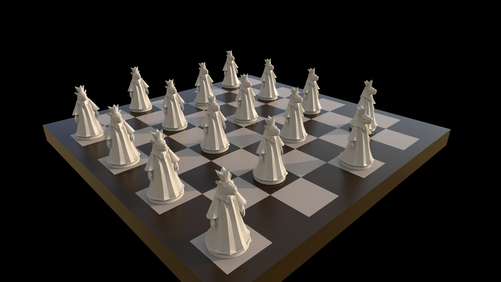 Capybara Queen Chess 3D print model_8