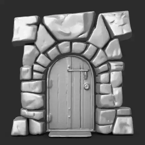 Medieval stone door