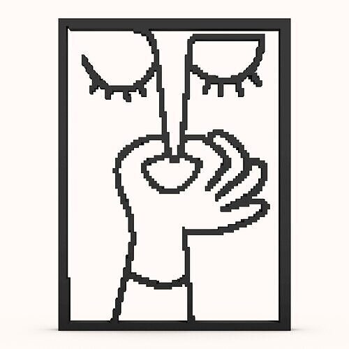 Humorous Bad Smell Design Wall Art For Bathroom Decor 3D print model