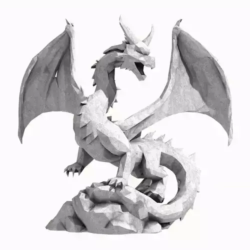 Dragon Low Poly 3D print model