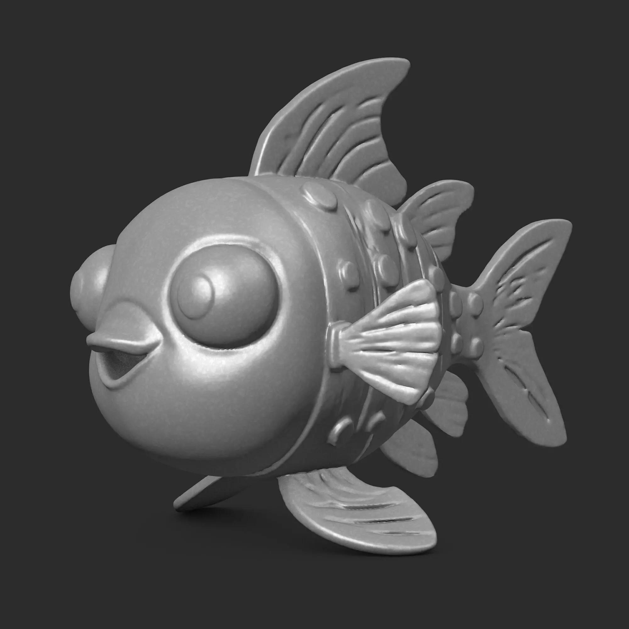 Cute fish 3D print model
