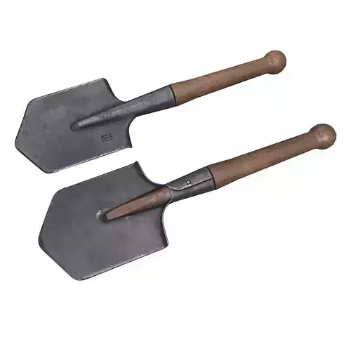 World War 1 Military Sovel Low-poly PBR Low-poly 3D model