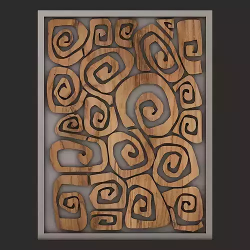 Abstract poster 3D print model