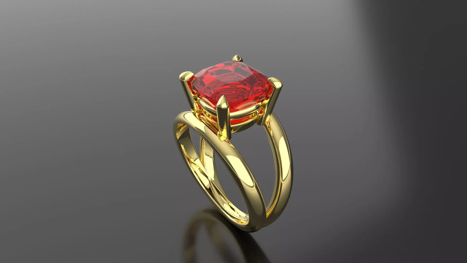 giant ruby ring 3D print model_0