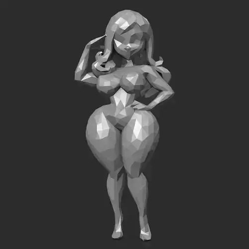 Sexy girl low poly 2