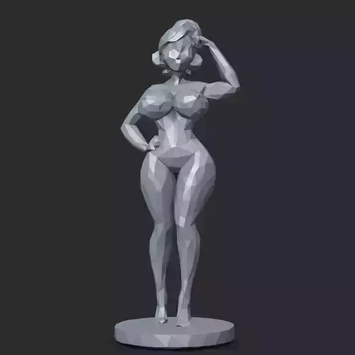 Sexy girl low poly