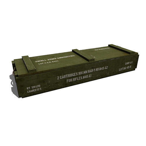 Military Supply Crate Low-poly Free low-poly 3D model