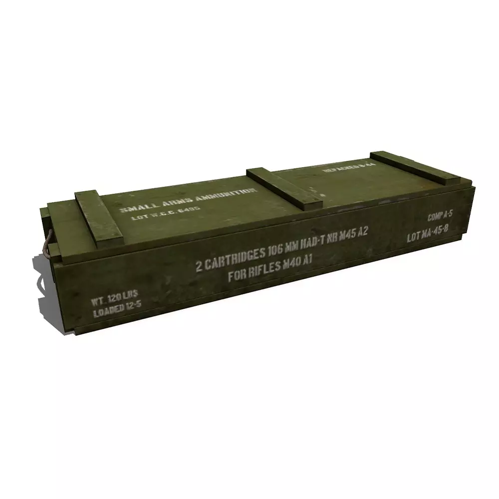 Military Supply Crate Low-poly Free low-poly 3D model