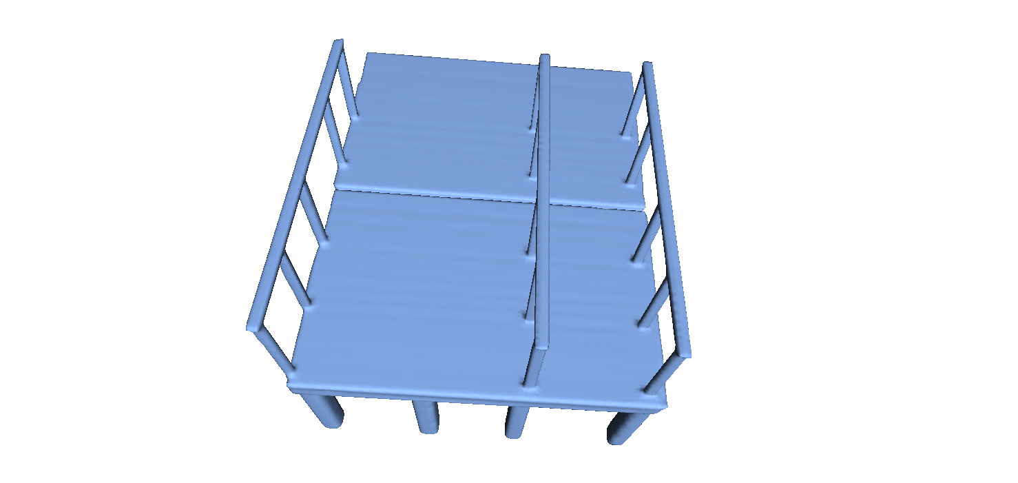 Wooden Pier Old 3D print model_5