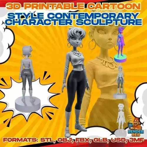  Stylish Modern Girl Figure