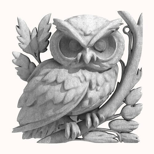 Owl 3D Model 3D print model