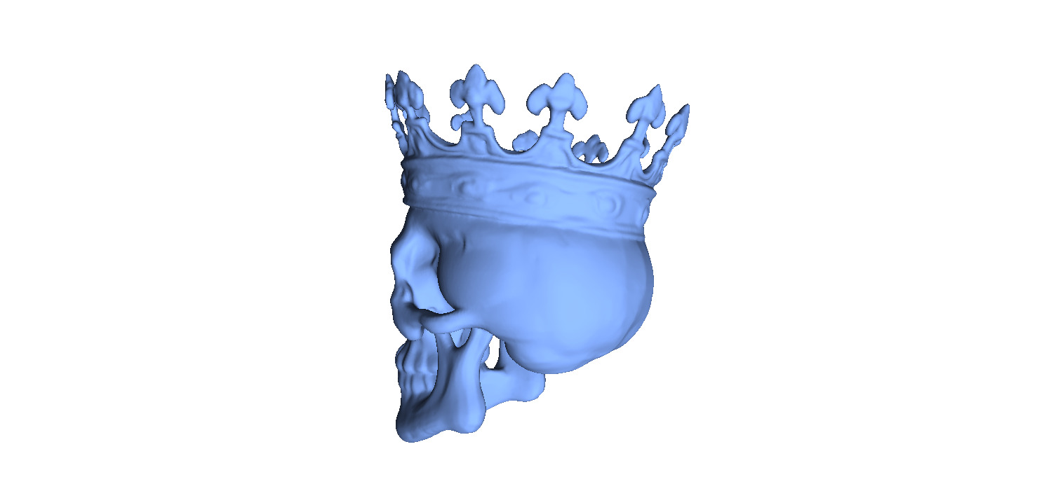 King Skull 3D print model_3
