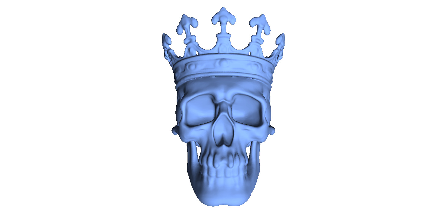 King Skull 3D print model_1