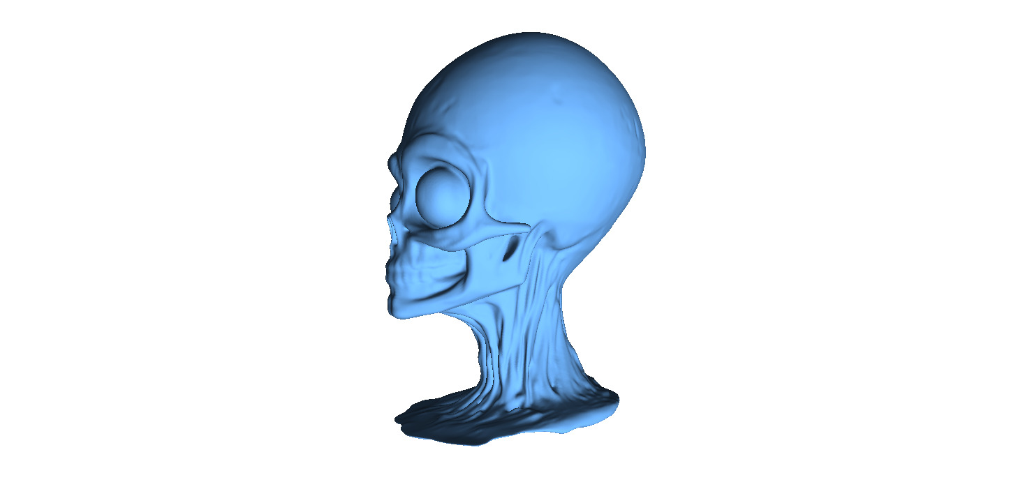 Interstellar Being Skull 3D print model_1