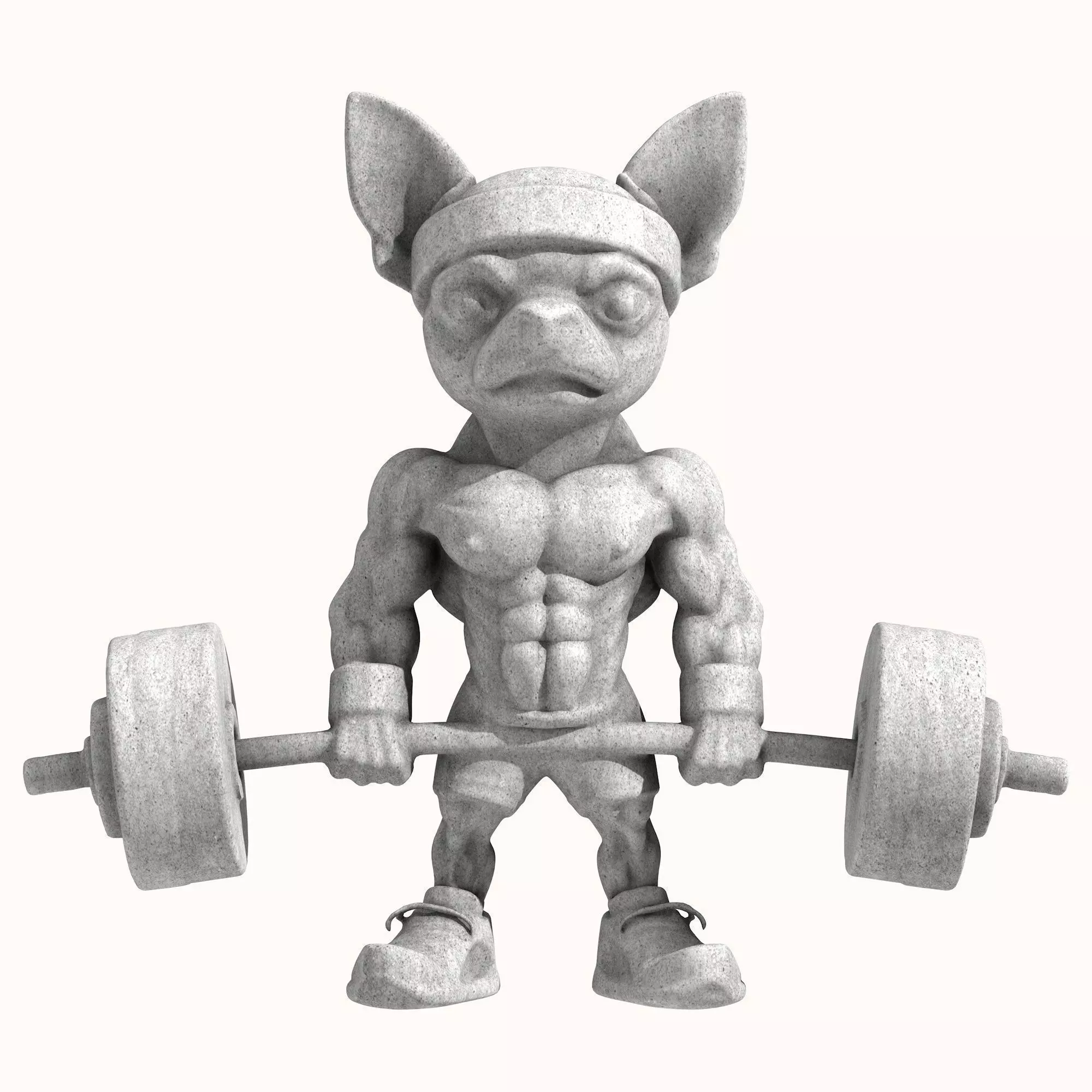 Chihuahua Weightlifting 3D print model