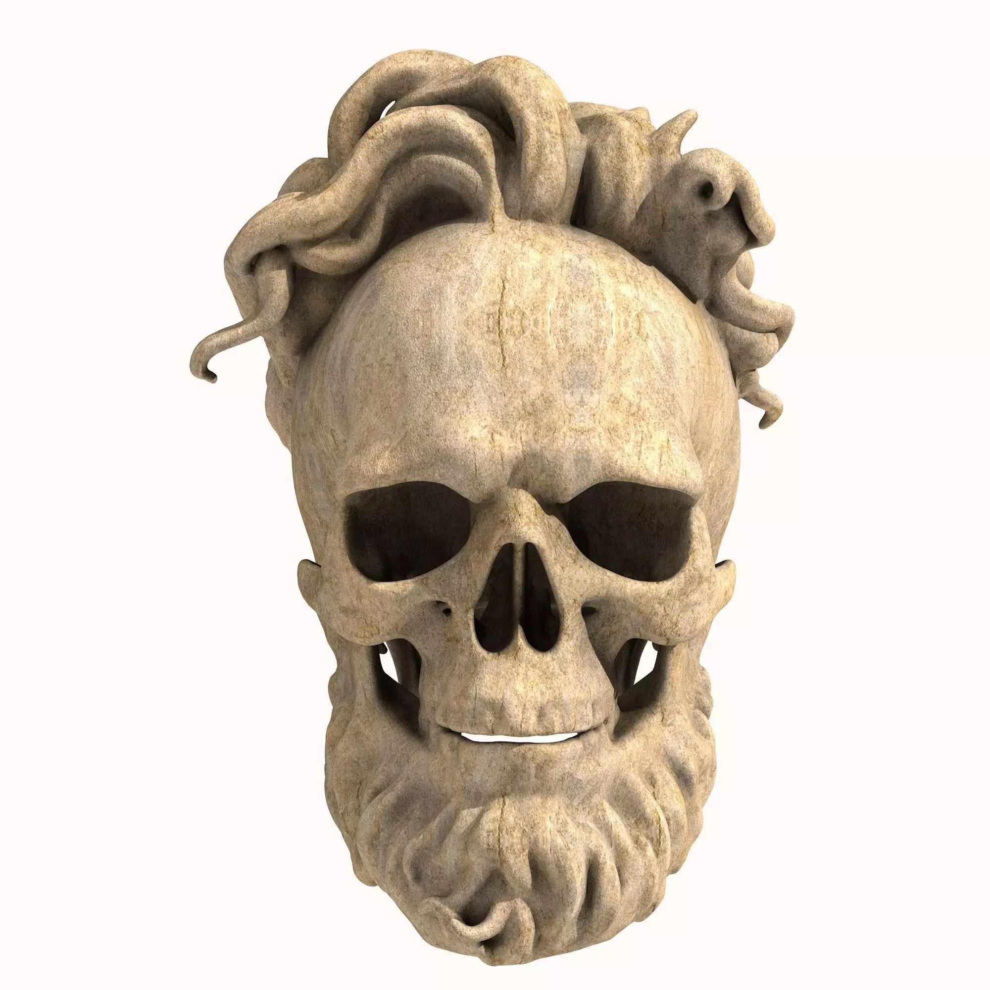 Bearded Skull 7 3D print model_0