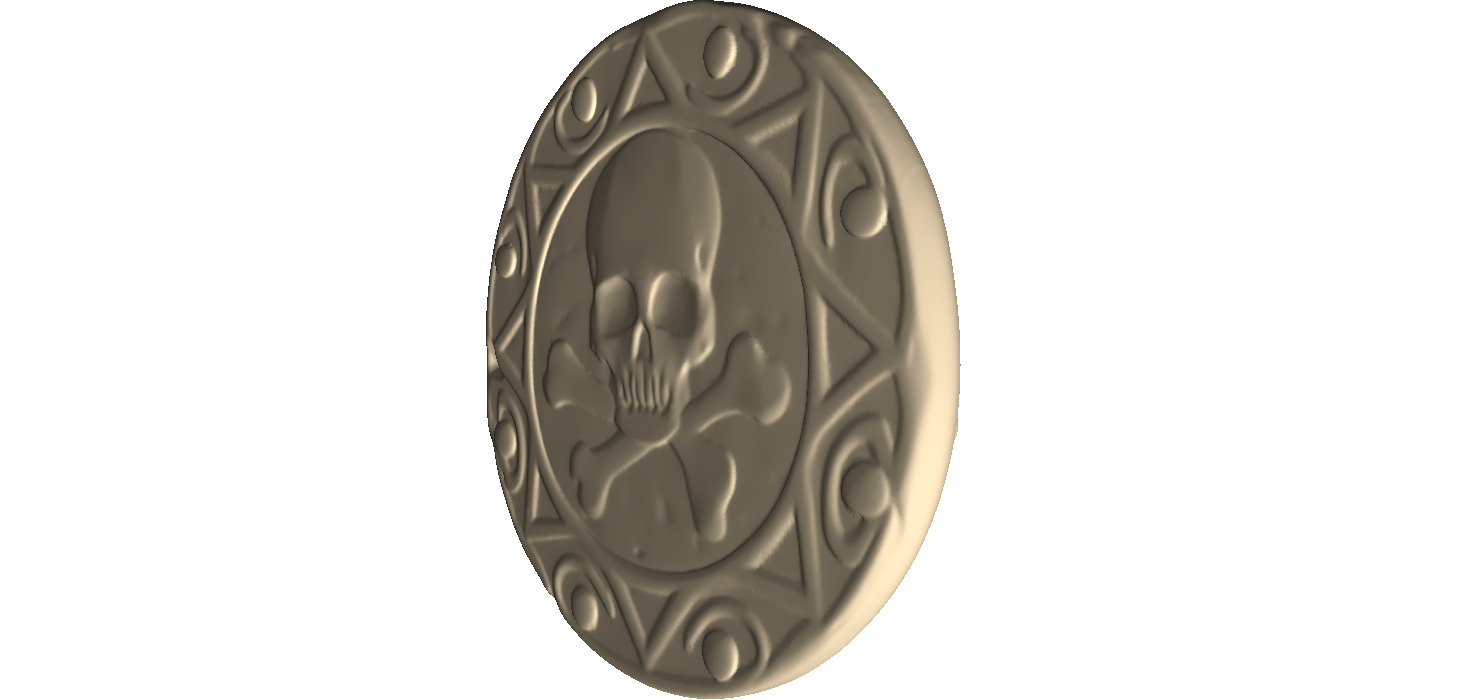 Skull Coin 3D print model_2