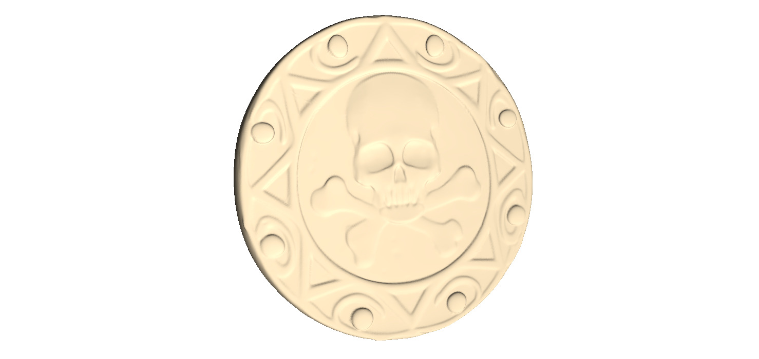 Skull Coin 3D print model_5