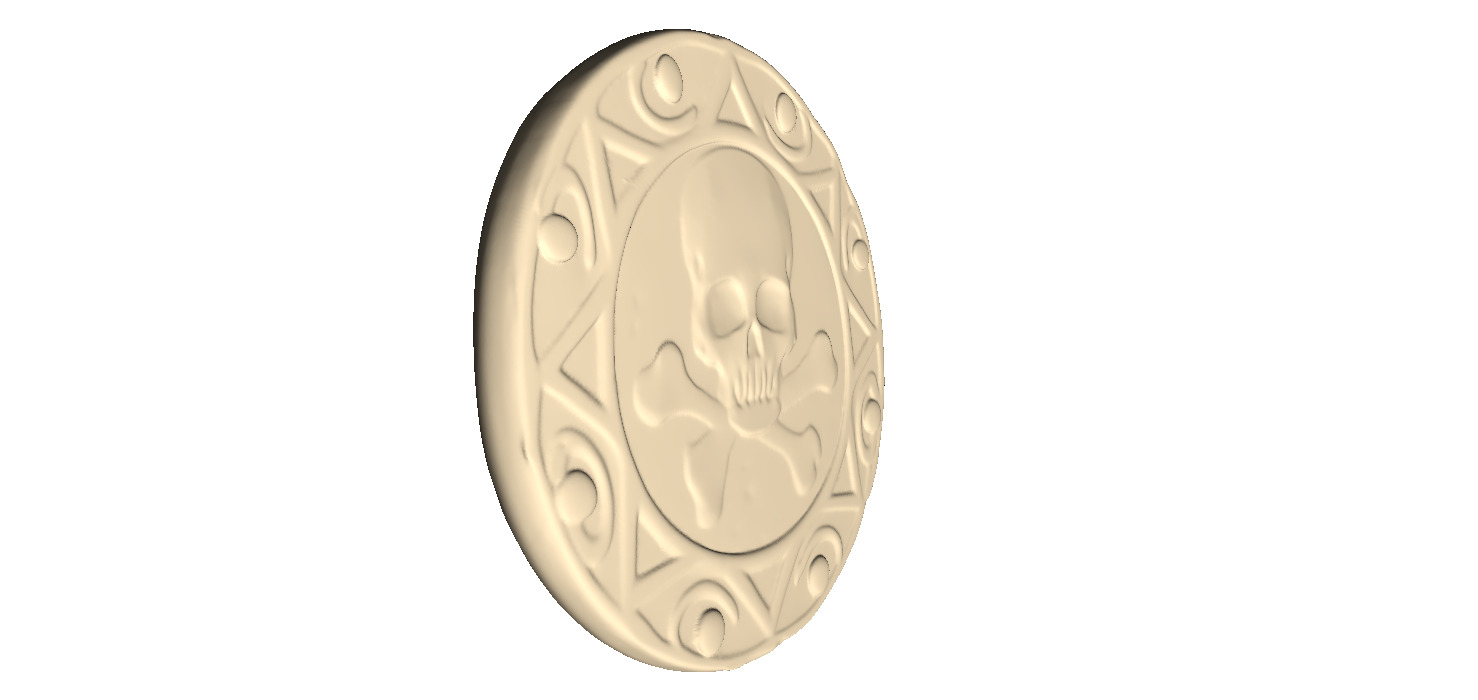 Skull Coin 3D print model_4