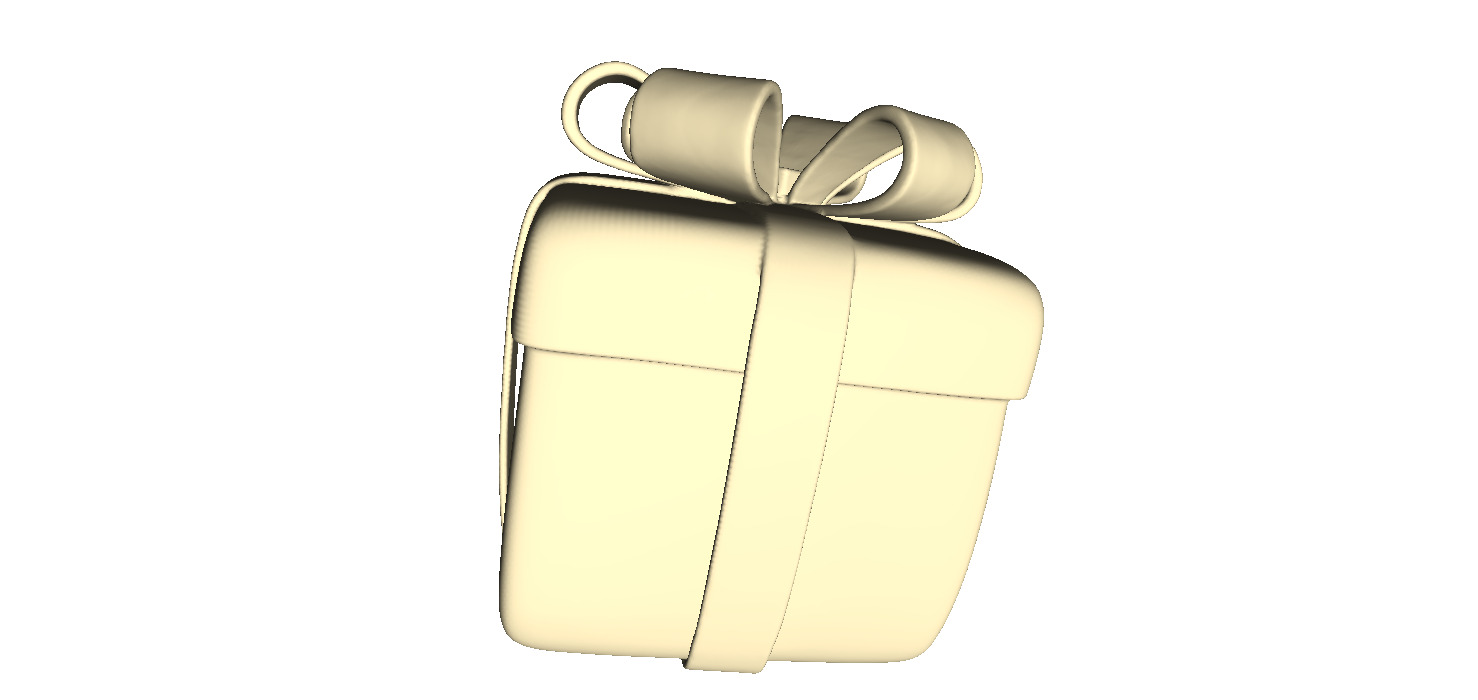 Realistic detailed 3d gift box 3D print model_2