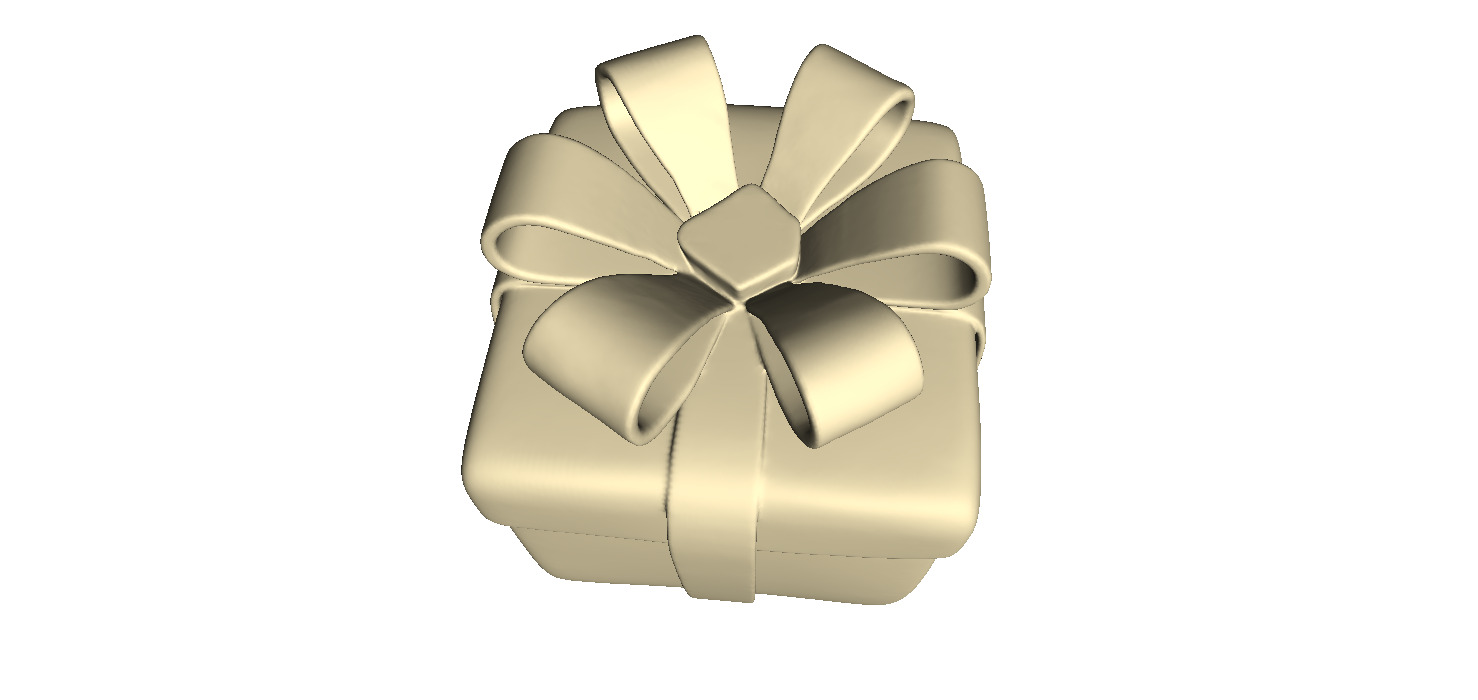 Realistic detailed 3d gift box 3D print model_3
