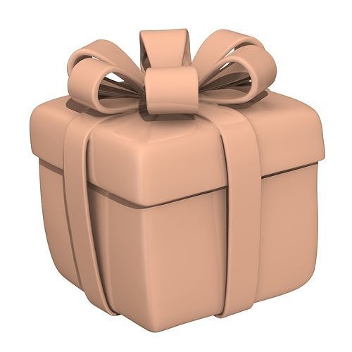Realistic detailed 3d gift box 3D print model