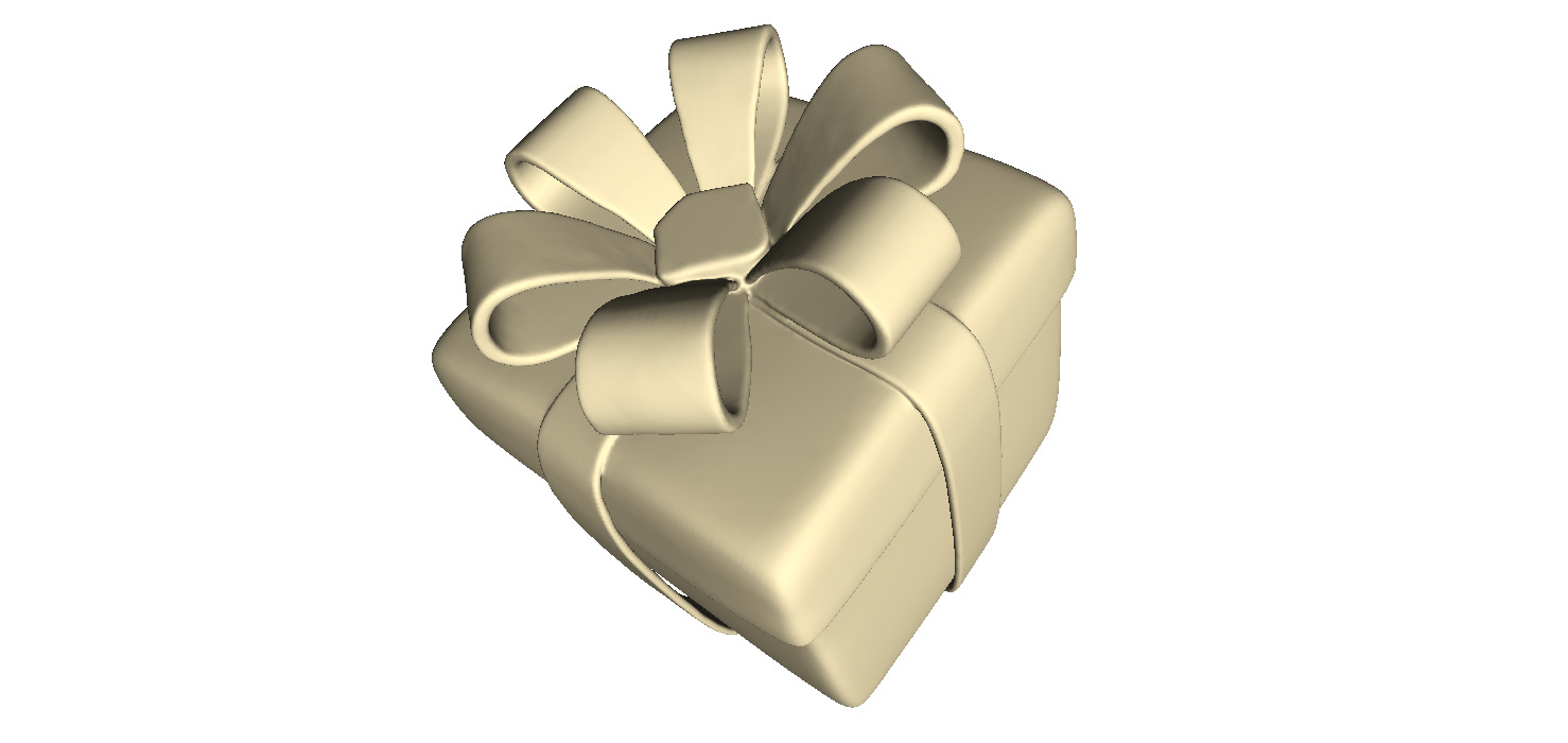 Realistic detailed 3d gift box 3D print model_5