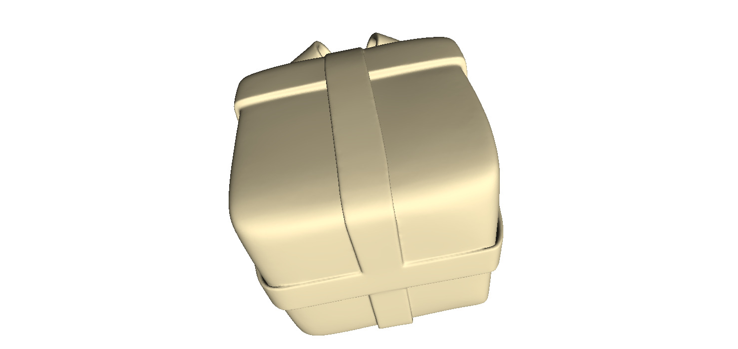 Realistic detailed 3d gift box 3D print model_4