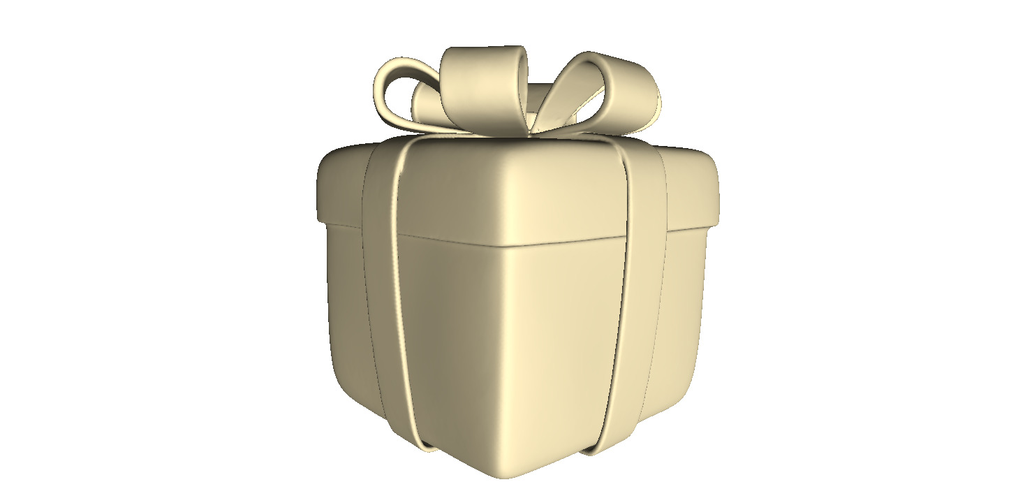 Realistic detailed 3d gift box 3D print model_1