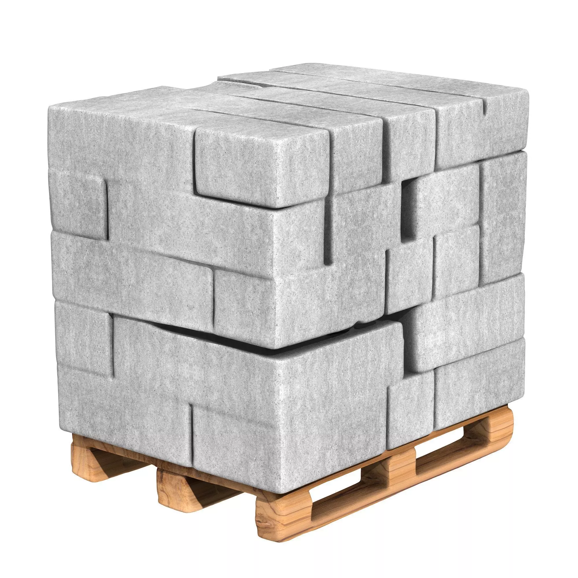 Pallet with concrete blocks 2 3D print model_0