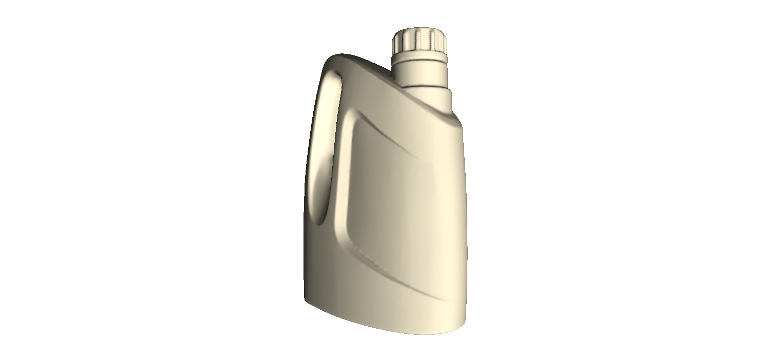 Motor Oil Bottle 3D print model_1