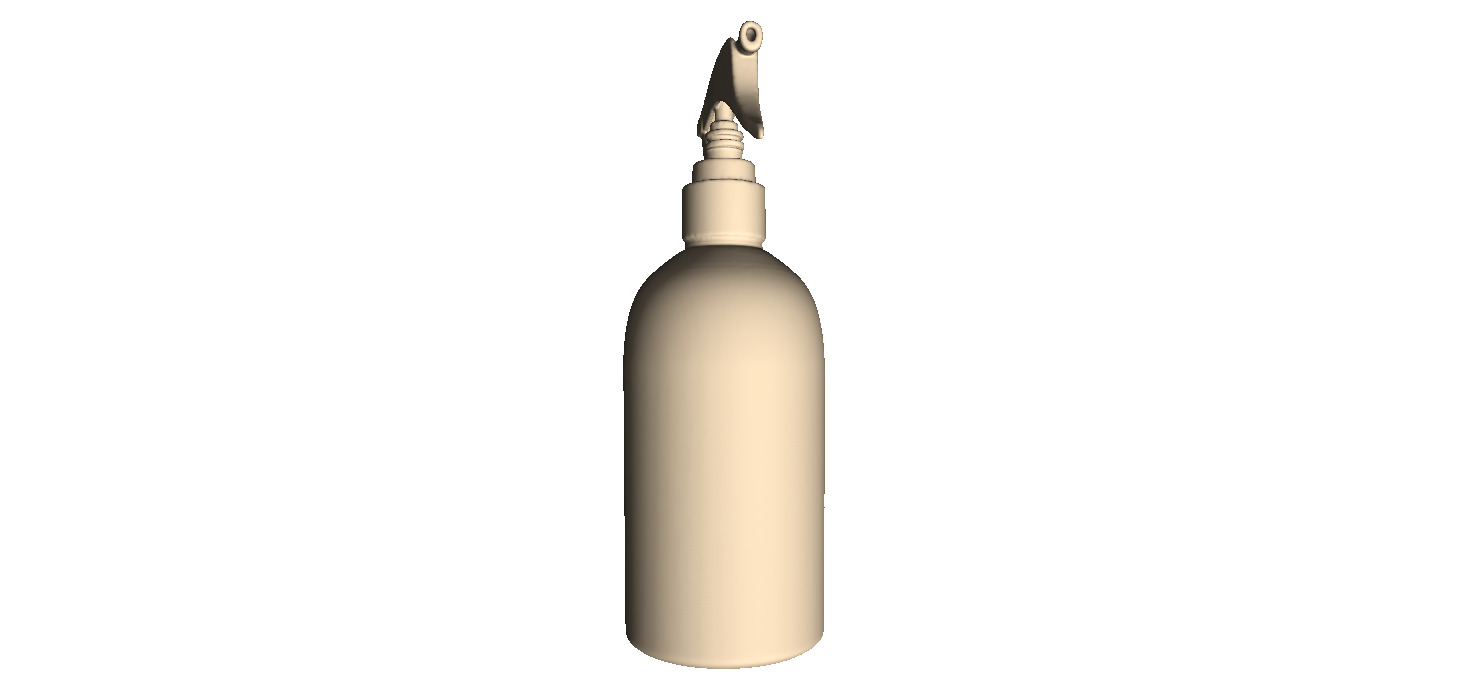 Metal bottle with dispenser large 3D print model_1