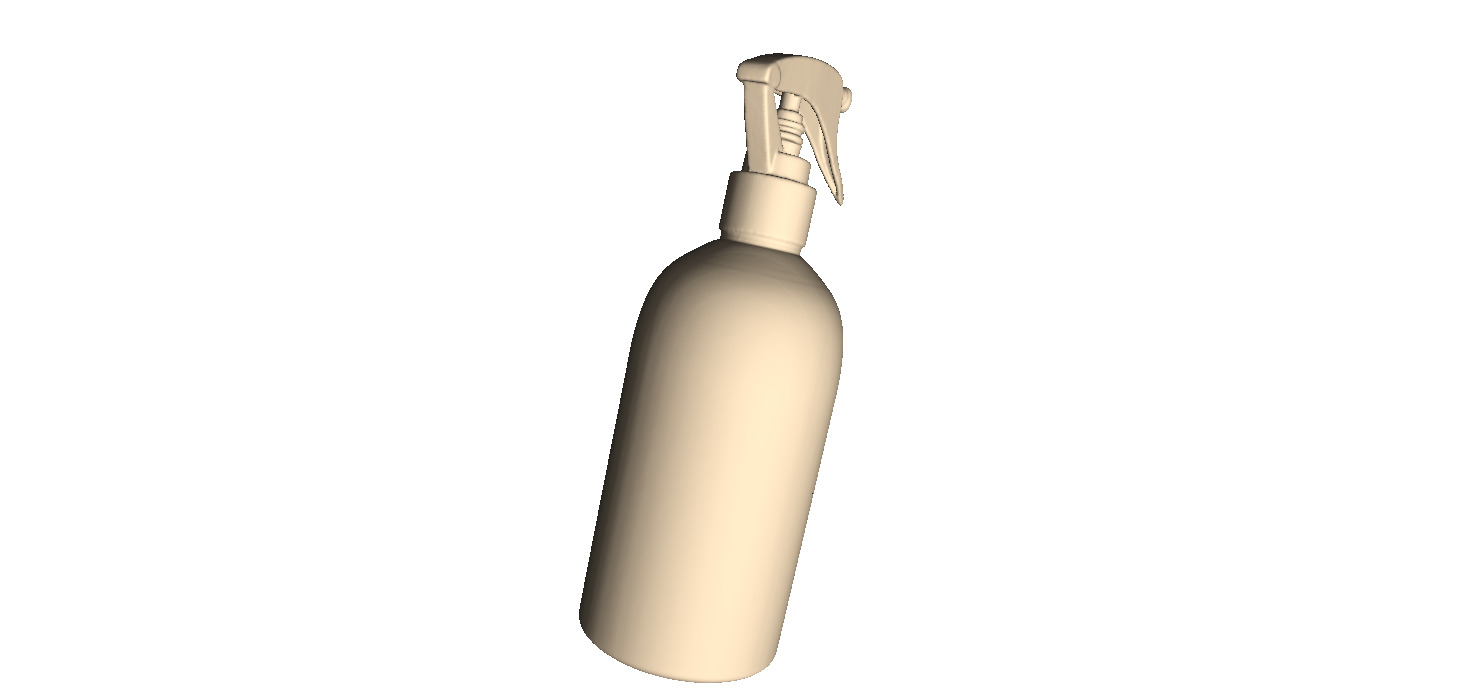 Metal bottle with dispenser large 3D print model_3