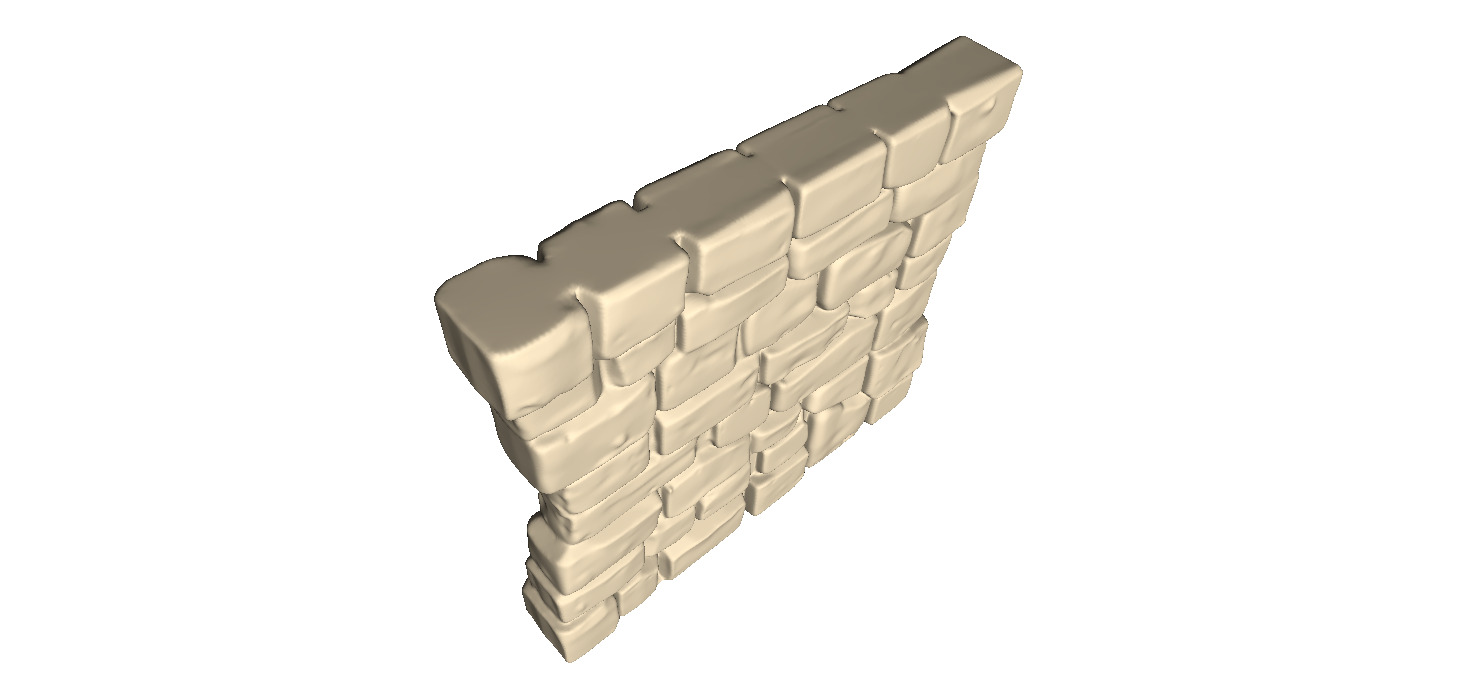 Medieval Stone Wall 2 3D print model_5
