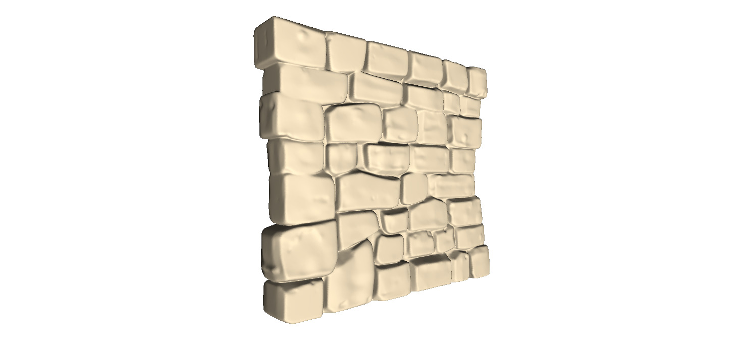 Medieval Stone Wall 2 3D print model_1